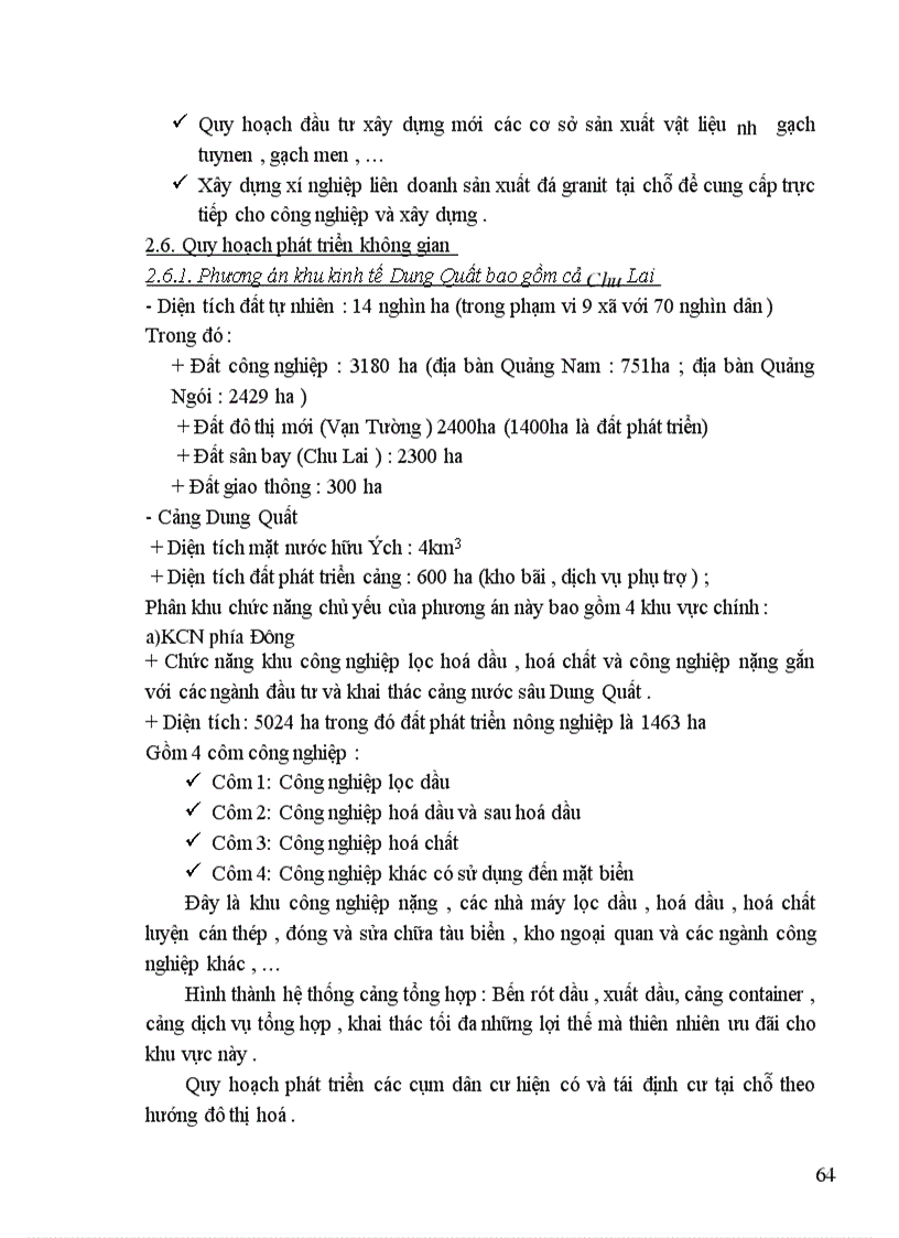 image for page Quy hoạch phát triển công nghiệp và kết cấu hạ tầng phục vụ phát triển khu công nghiệp Dung Quất