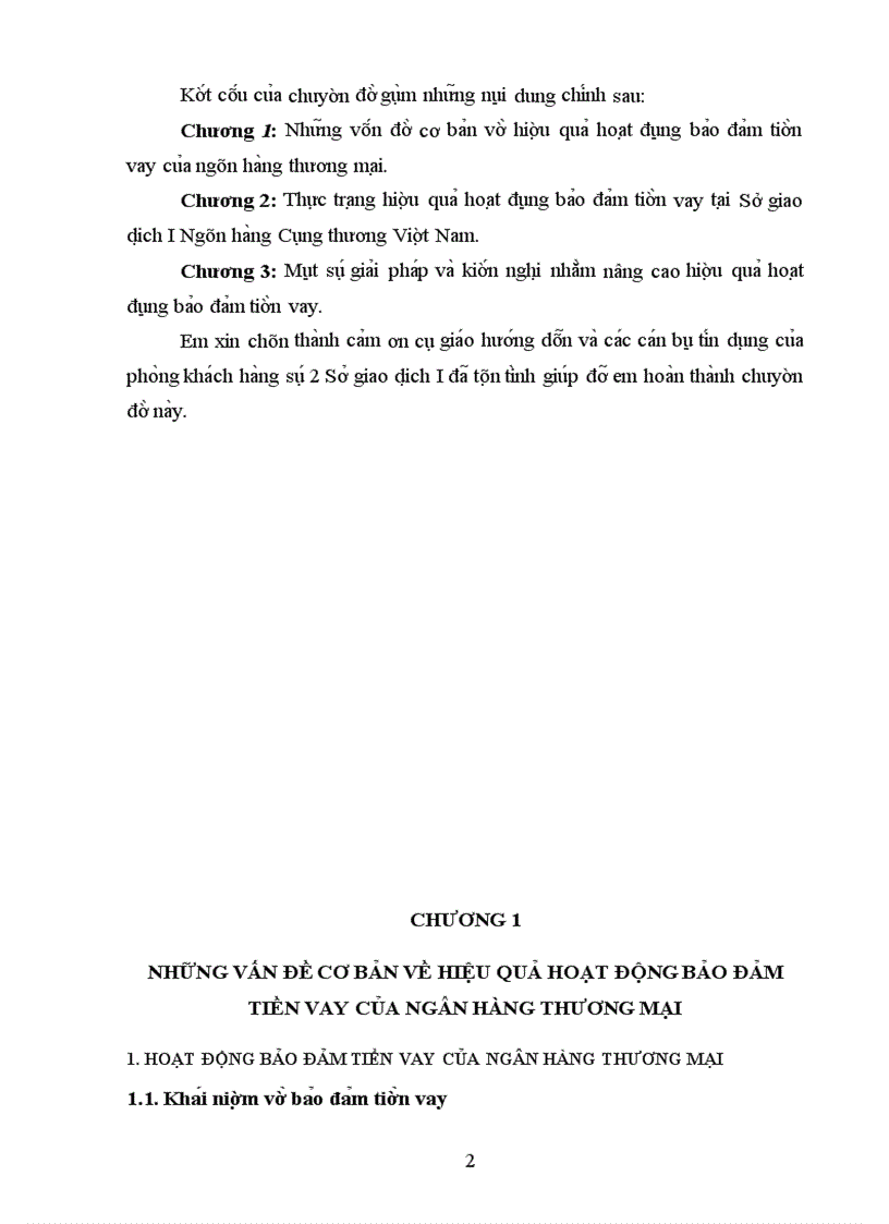 image for page Nâng cao hiệu quả của hoạt động bảo đảm tiền vay tại Sở giao dịch I - Ngân hàng Công thương Việt Nam