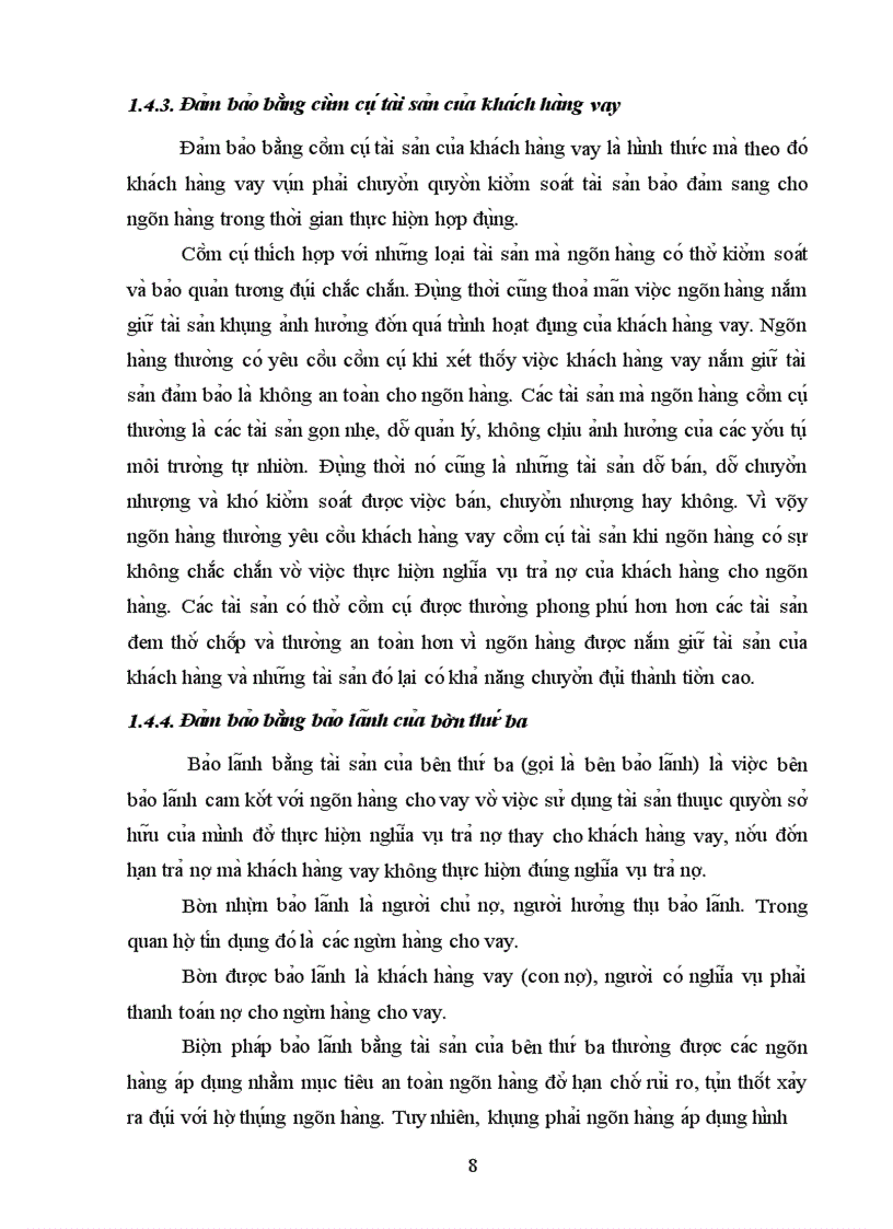 image for page Nâng cao hiệu quả của hoạt động bảo đảm tiền vay tại Sở giao dịch I - Ngân hàng Công thương Việt Nam