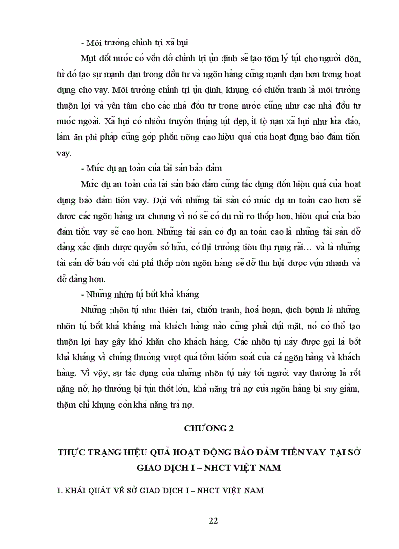 image for page Nâng cao hiệu quả của hoạt động bảo đảm tiền vay tại Sở giao dịch I - Ngân hàng Công thương Việt Nam