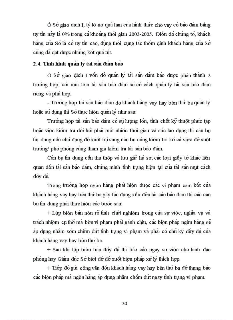 image for page Nâng cao hiệu quả của hoạt động bảo đảm tiền vay tại Sở giao dịch I - Ngân hàng Công thương Việt Nam