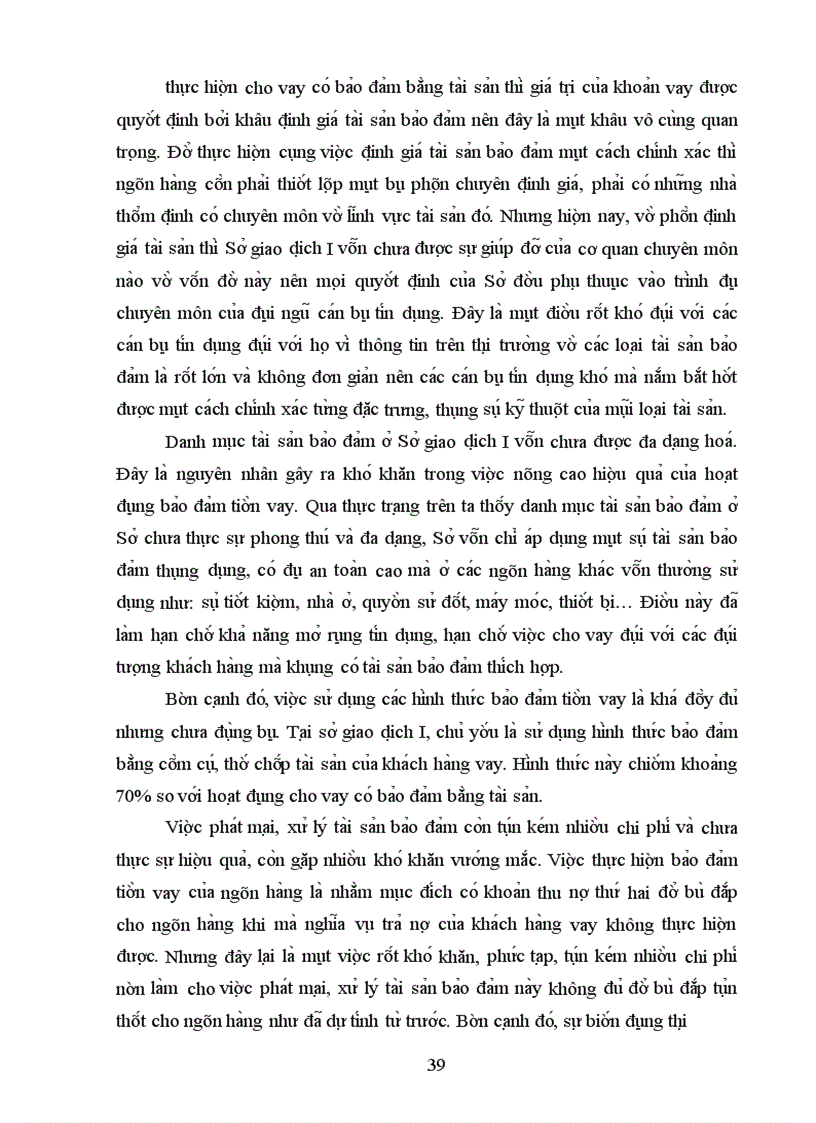 image for page Nâng cao hiệu quả của hoạt động bảo đảm tiền vay tại Sở giao dịch I - Ngân hàng Công thương Việt Nam