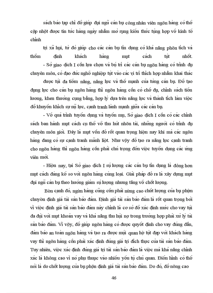 image for page Nâng cao hiệu quả của hoạt động bảo đảm tiền vay tại Sở giao dịch I - Ngân hàng Công thương Việt Nam