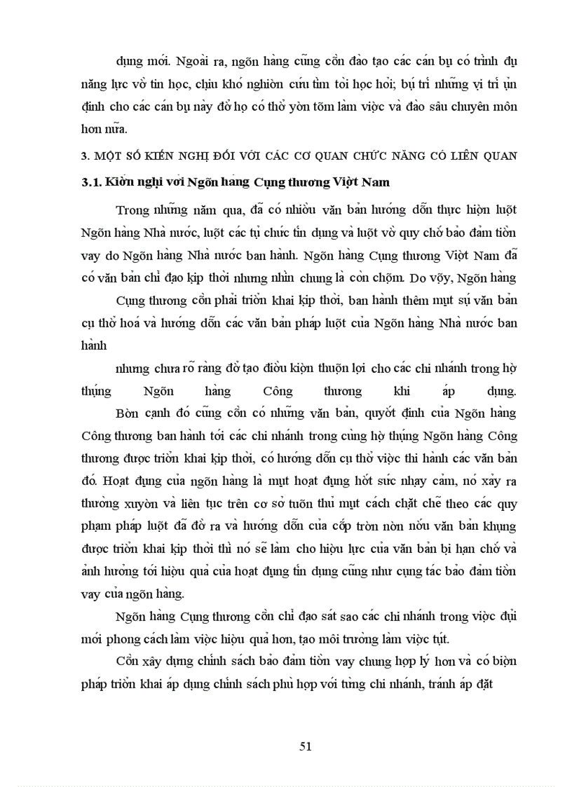 image for page Nâng cao hiệu quả của hoạt động bảo đảm tiền vay tại Sở giao dịch I - Ngân hàng Công thương Việt Nam