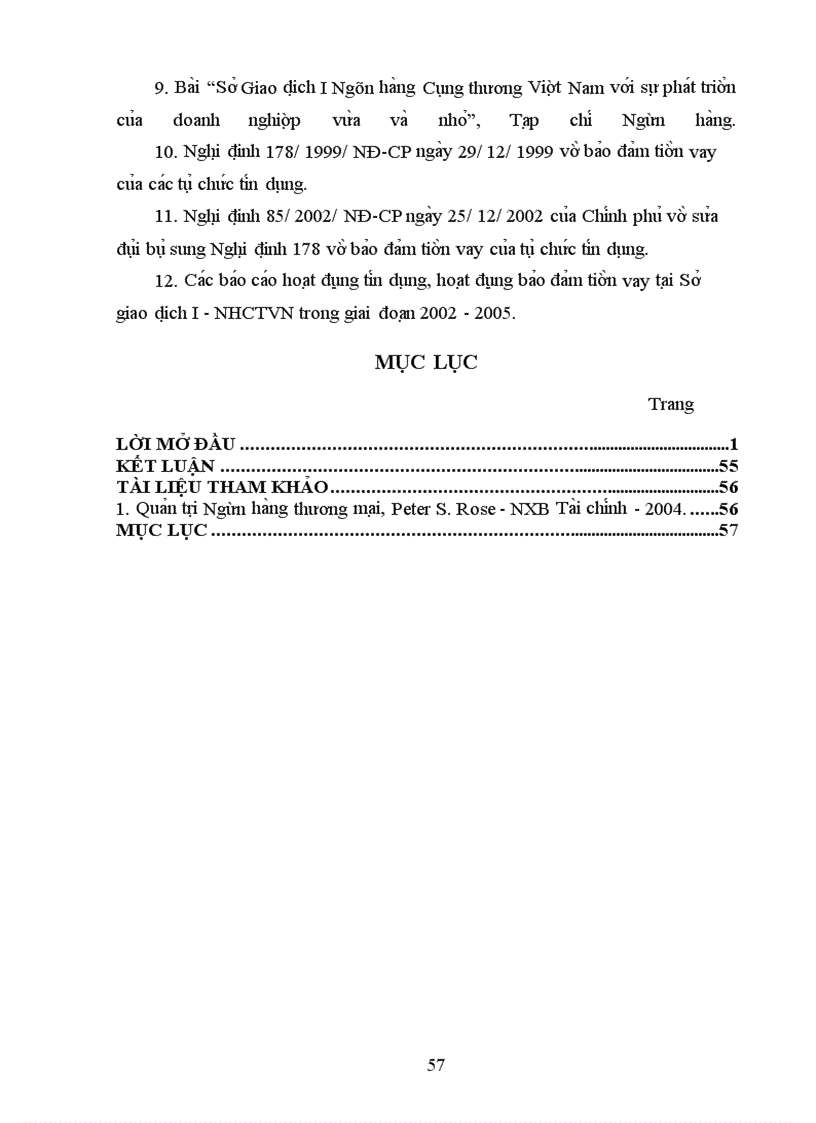 image for page Nâng cao hiệu quả của hoạt động bảo đảm tiền vay tại Sở giao dịch I - Ngân hàng Công thương Việt Nam