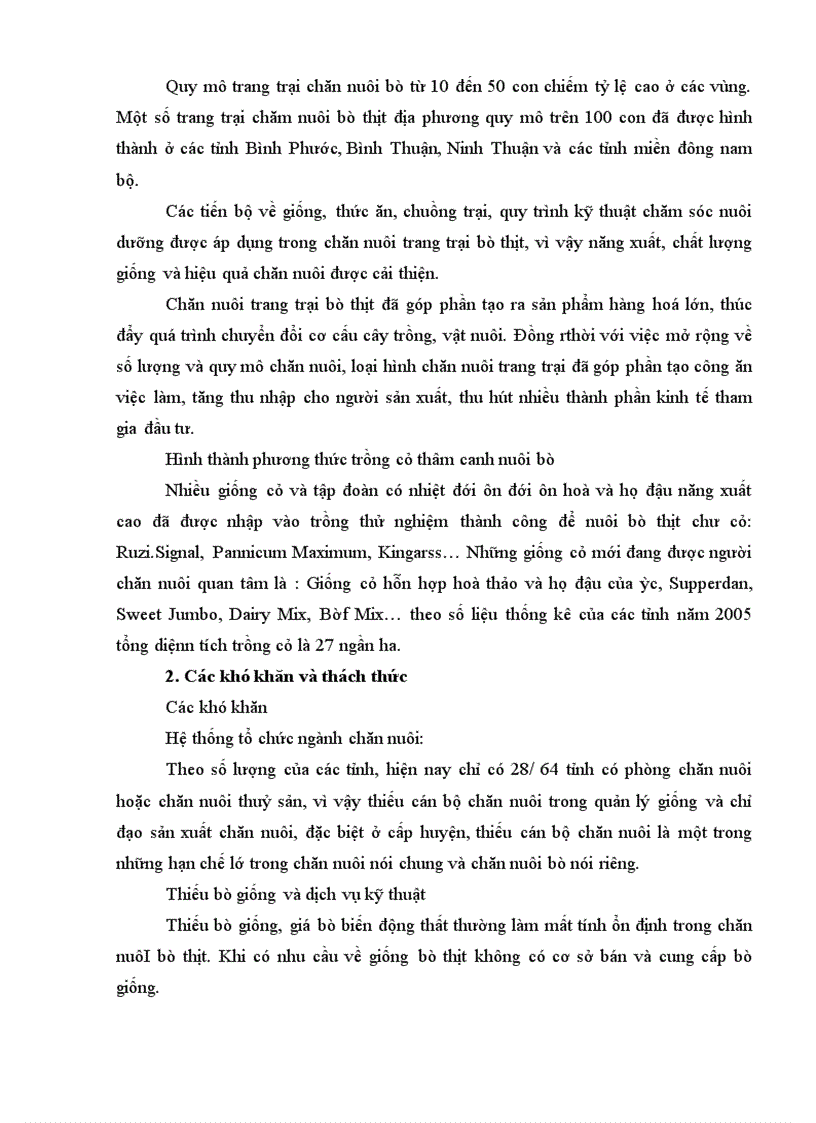 image for page Một số giải pháp &phát triển trang trại chăn nuôi bò thịt ở nước ta giai đoạn 2007-2015