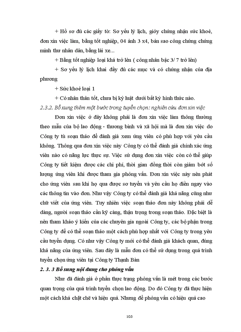 image for page Thực trạng công tác thu hút và tuyển chọn nhân viên tại Công ty thạch bàn