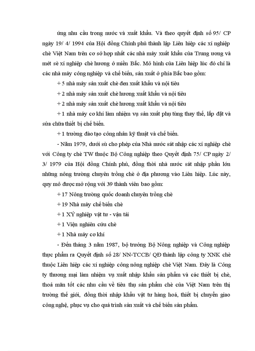 image for page Tổng công ty chè Việt Nam và mô hình Công ty mẹ - Công ty con