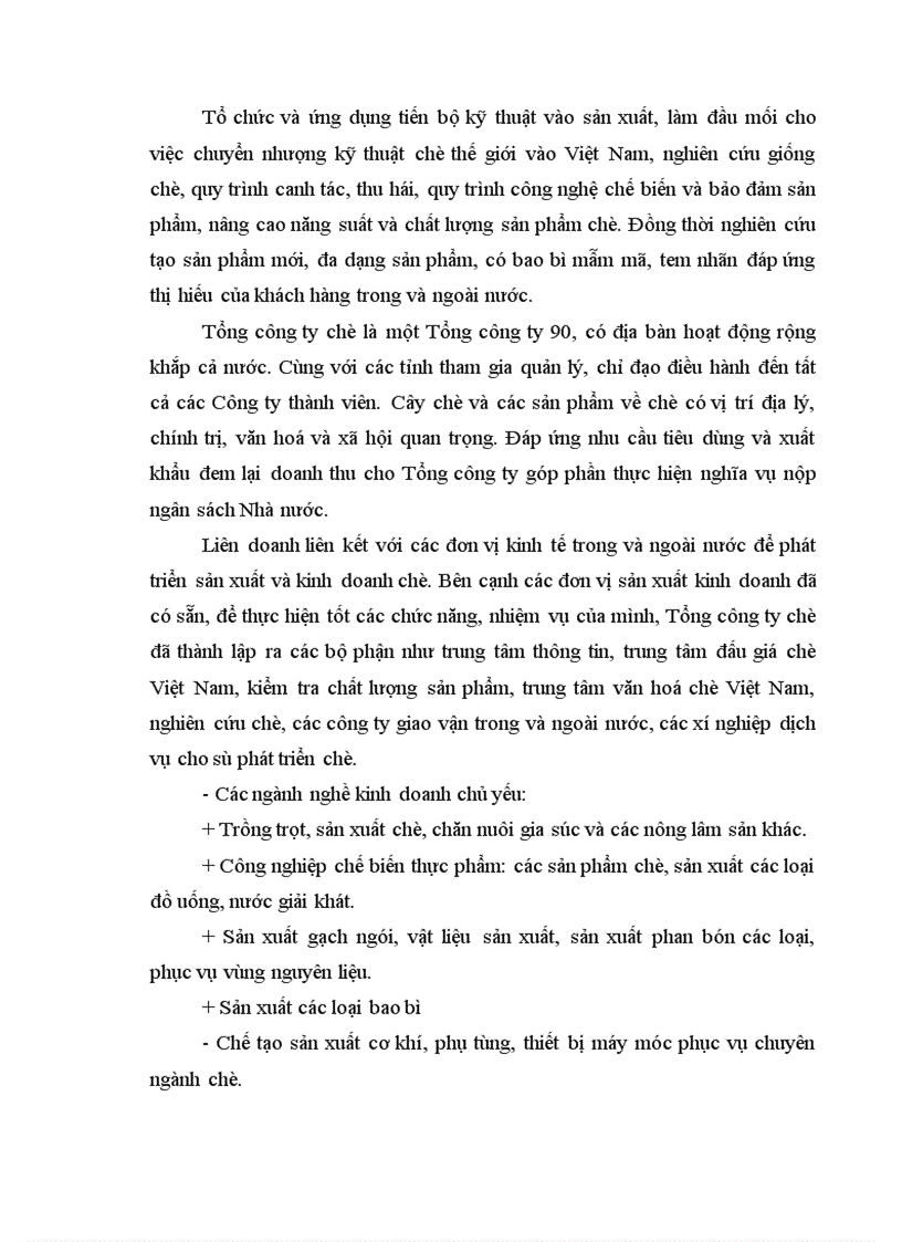 image for page Tổng công ty chè Việt Nam và mô hình Công ty mẹ - Công ty con