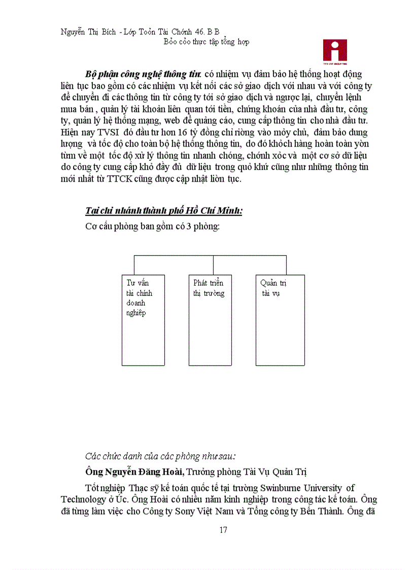 image for page Báo cáo thực tập tại Công ty cổ phần chứng khoán Tân Việt