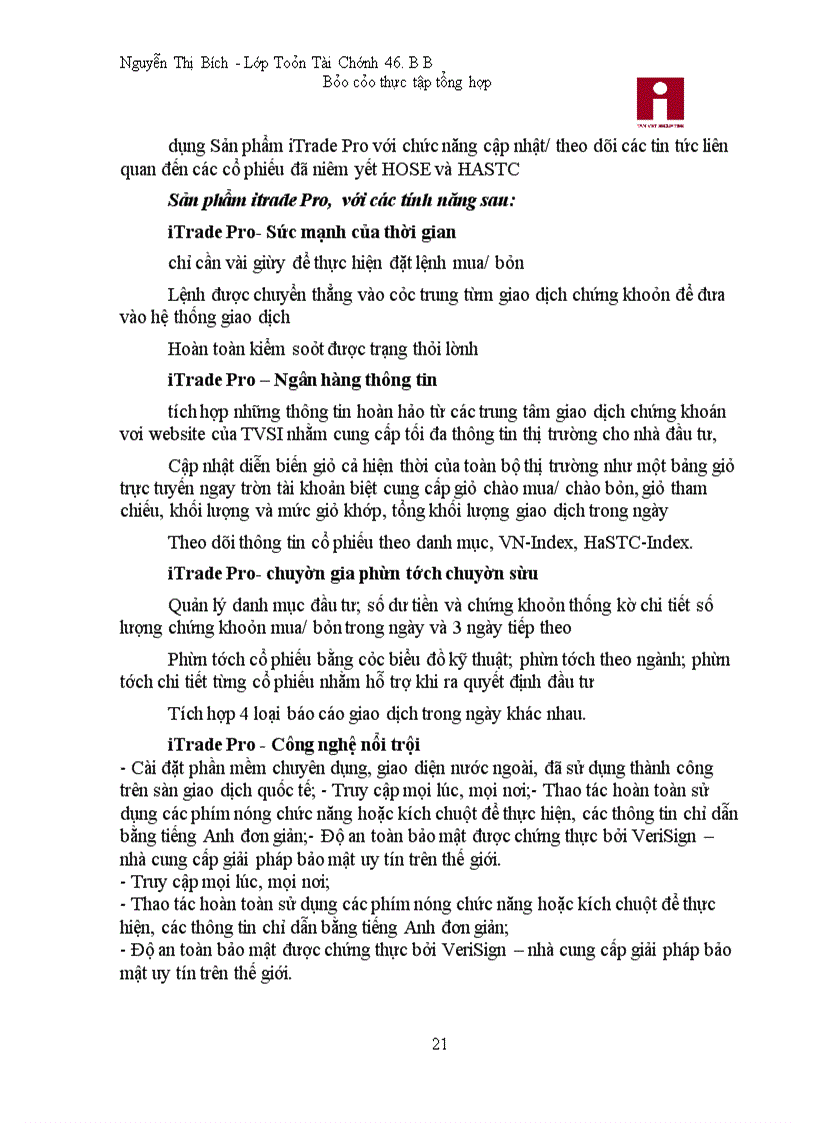 image for page Báo cáo thực tập tại Công ty cổ phần chứng khoán Tân Việt