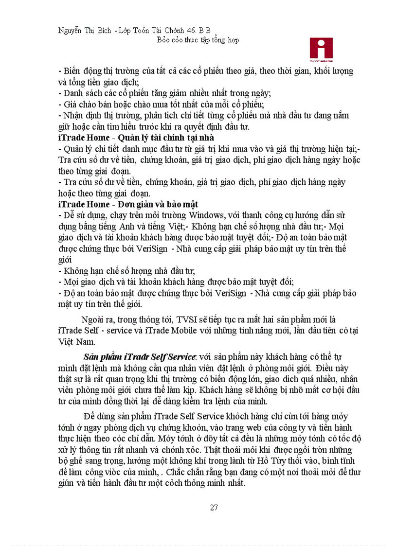 image for page Báo cáo thực tập tại Công ty cổ phần chứng khoán Tân Việt