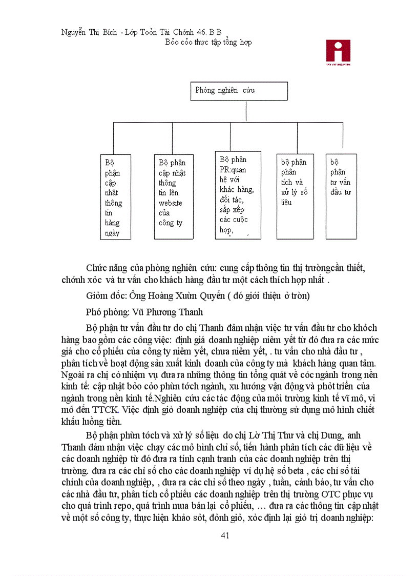 image for page Báo cáo thực tập tại Công ty cổ phần chứng khoán Tân Việt