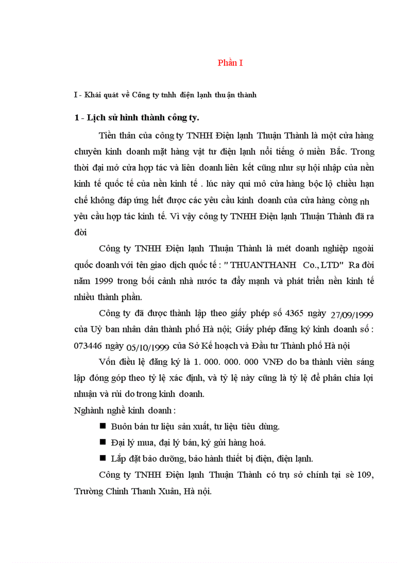 image for page Tiêu thụ sản phẩm và một số giải pháp nhằm đẩy nhanh tốc độ tiêu thụ của Công ty TNHH Điện Lạnh Thuận Thành