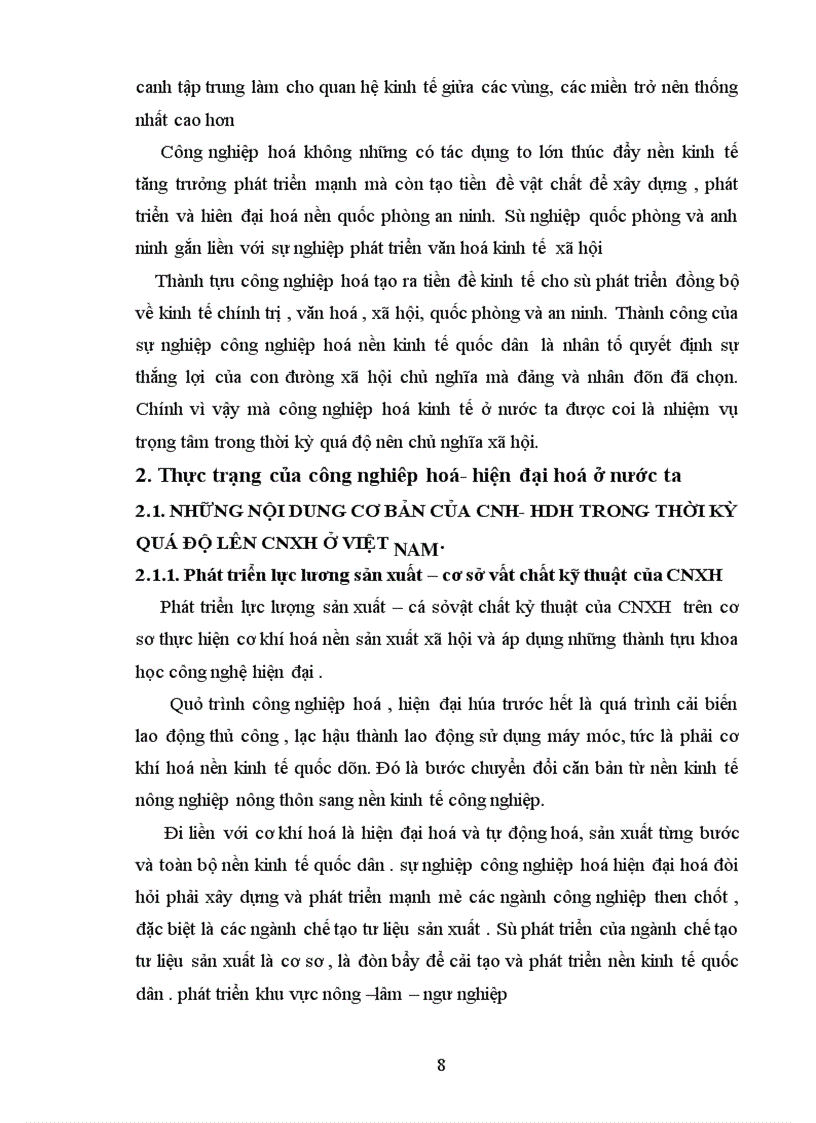 image for page CNH-HĐH và vai trò của nó trong sự nghiệp xây dựng chủ nghĩa xã hội ở nước ta hiện nay