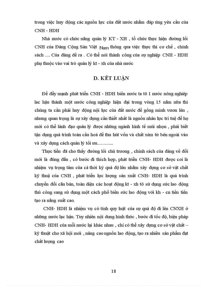 image for page CNH-HĐH và vai trò của nó trong sự nghiệp xây dựng chủ nghĩa xã hội ở nước ta hiện nay