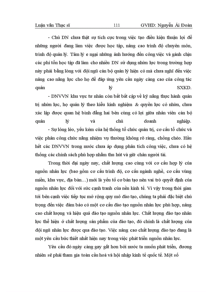 image for page Phân tích thực trạng công tác đào tạo nguồn nhân lực quản lý cho các DNVVN ở Thành phố Hồ Chí Minh.