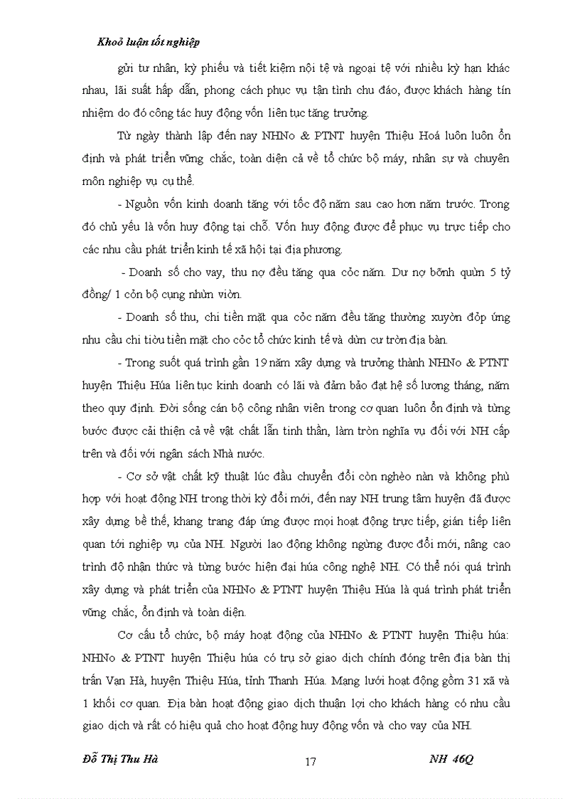 image for page Nâng cao chất lượng tín dụng đối với HSX tại chi nhánh NHNo & PTNT huyện Thiệu Hoá - tỉnh Thanh Hoá