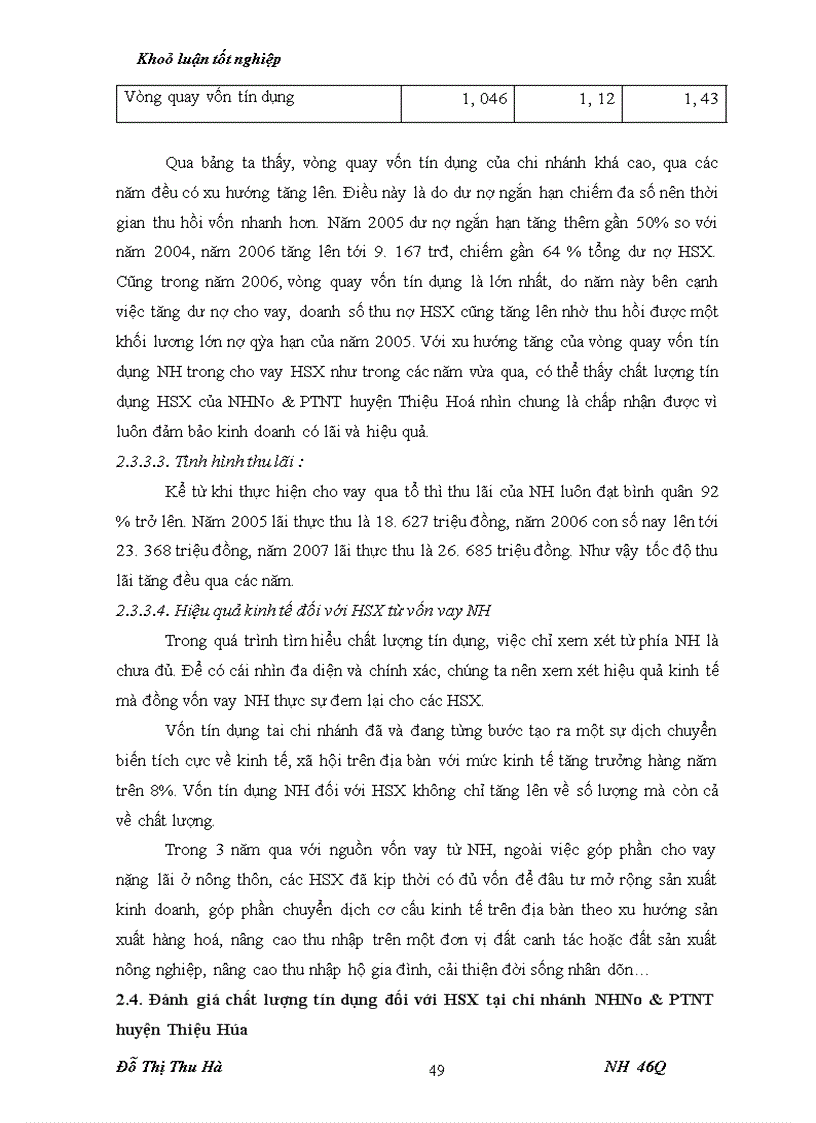 image for page Nâng cao chất lượng tín dụng đối với HSX tại chi nhánh NHNo & PTNT huyện Thiệu Hoá - tỉnh Thanh Hoá