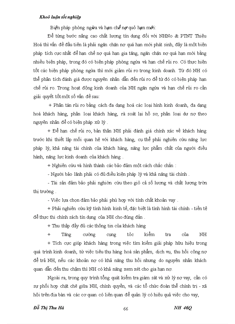 image for page Nâng cao chất lượng tín dụng đối với HSX tại chi nhánh NHNo & PTNT huyện Thiệu Hoá - tỉnh Thanh Hoá