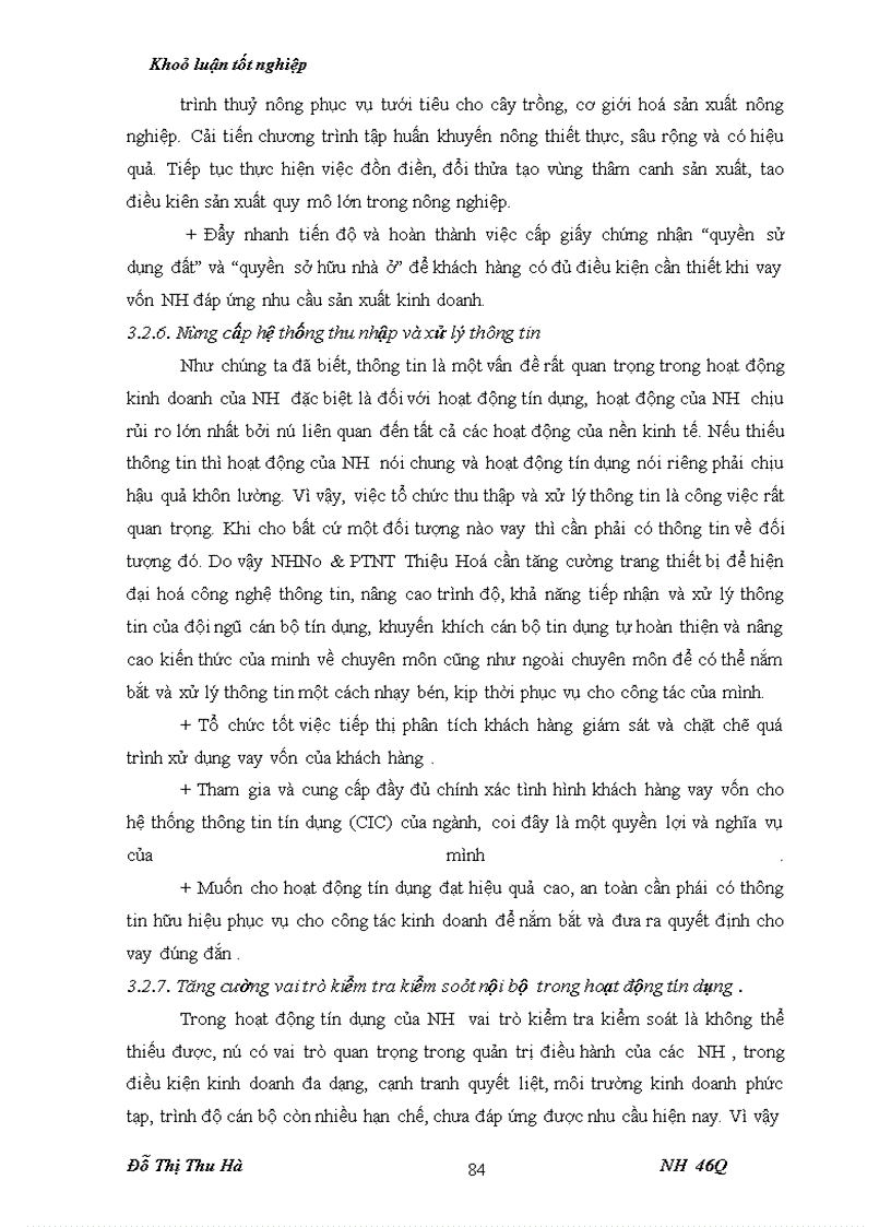 image for page Nâng cao chất lượng tín dụng đối với HSX tại chi nhánh NHNo & PTNT huyện Thiệu Hoá - tỉnh Thanh Hoá