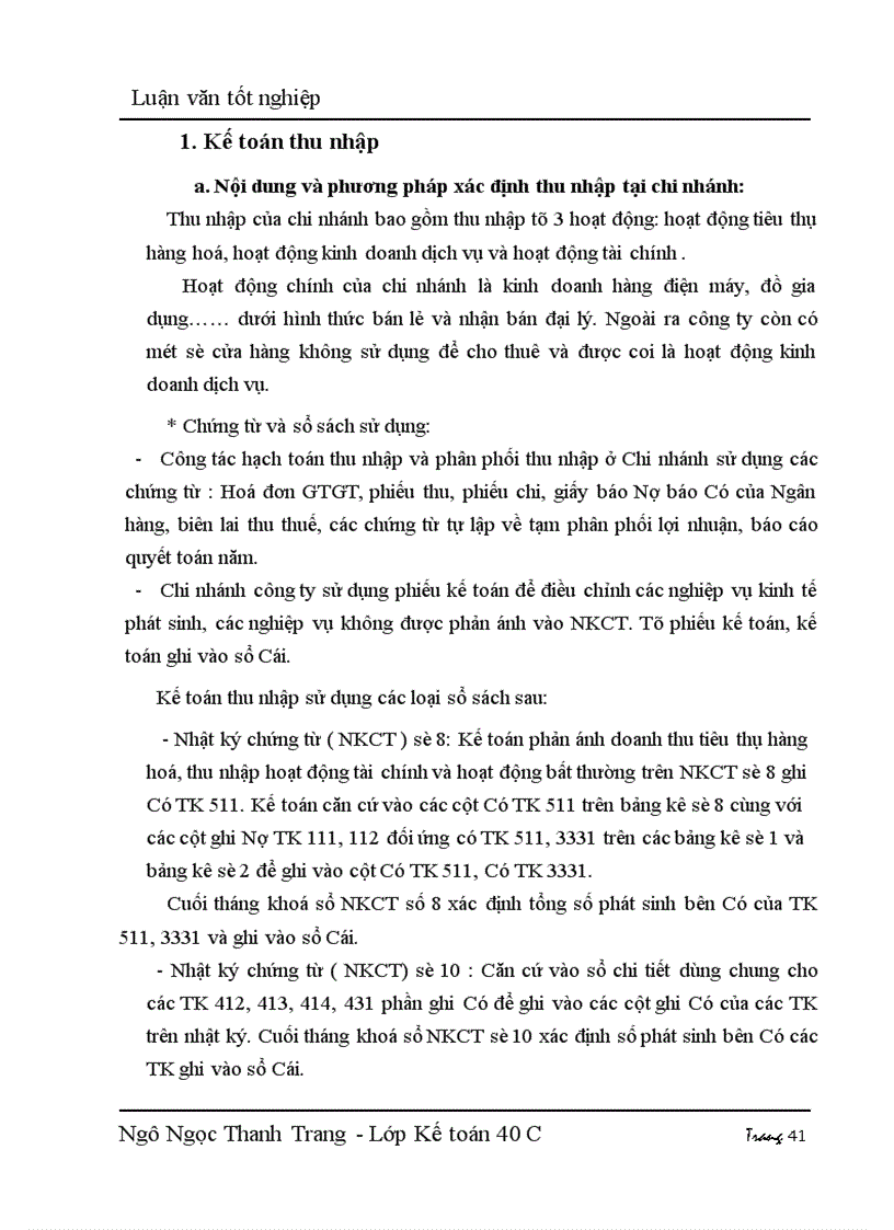 image for page Hạch toán thu nhập và phân phối thu nhập với việc nâng cao hiệu quả kinh doanh tại công ty điện máy TP Hồ Chí Minh - Chi nhánh tại Hà nội