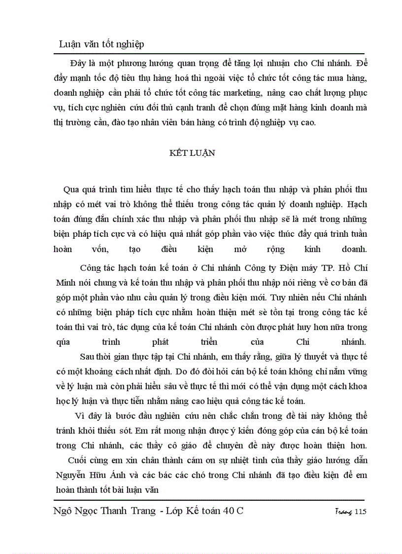 image for page Hạch toán thu nhập và phân phối thu nhập với việc nâng cao hiệu quả kinh doanh tại công ty điện máy TP Hồ Chí Minh - Chi nhánh tại Hà nội