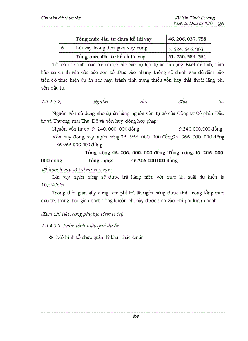 image for page Hoàn thiện công tác lập dự án đầu tư tại Công ty cổ phần Đầu tư và Thương mại Thủ Đô