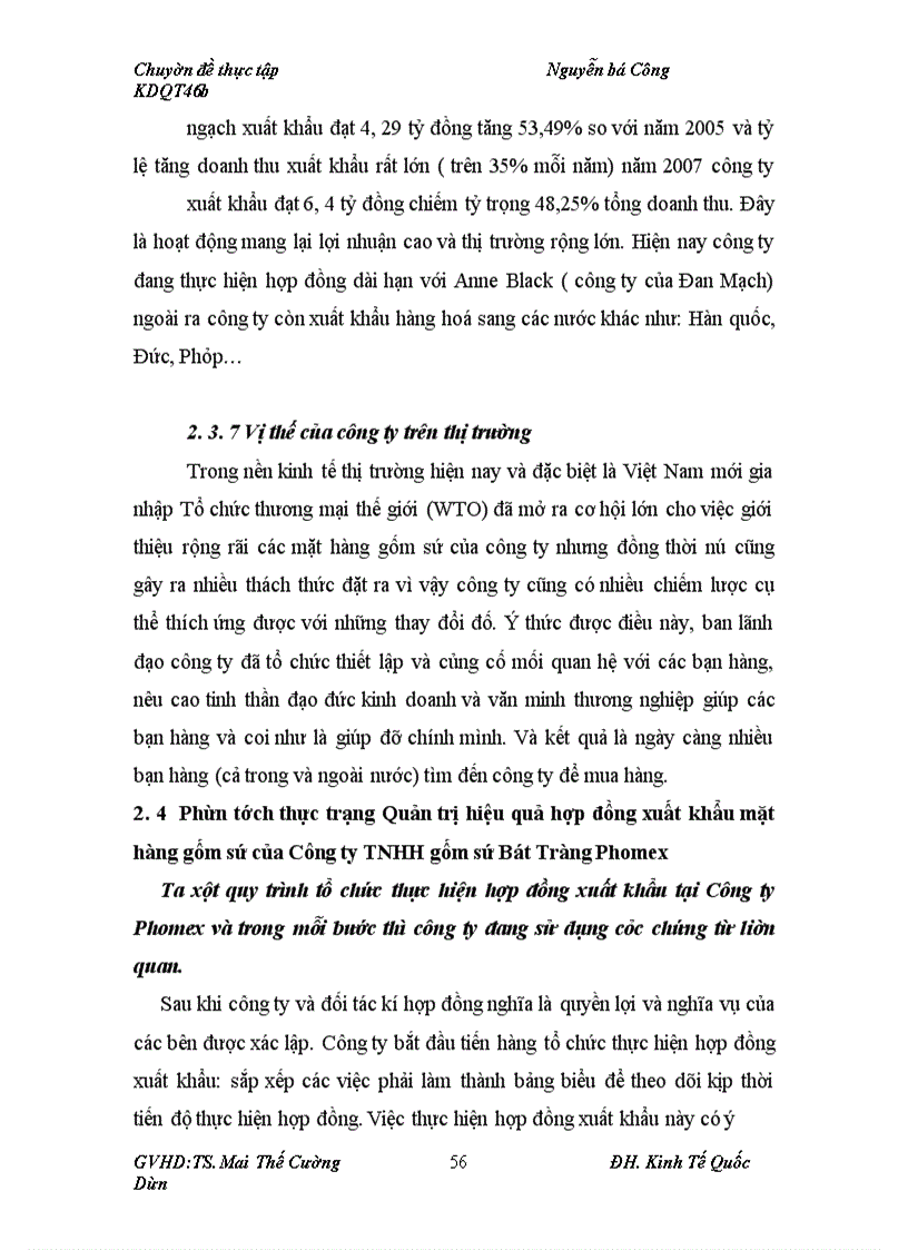 image for page Quản trị hợp đồng xuất khẩu tại Công ty TNHH gốm sứ Bát Tràng Phomex