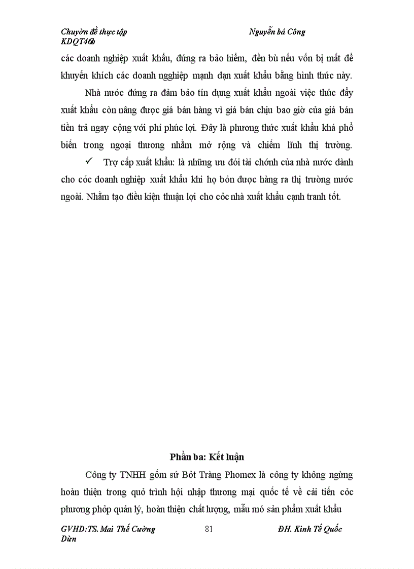 image for page Quản trị hợp đồng xuất khẩu tại Công ty TNHH gốm sứ Bát Tràng Phomex