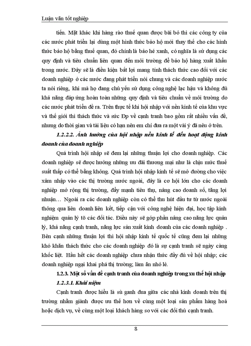 image for page Khảo sát và đánh giá Thực trạng khả năng cạnh tranh mặt hàng rau quả Tổng công ty rau quả, nông sản Việt Nam