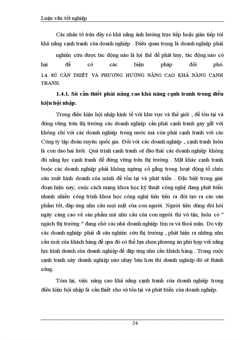 image for page Khảo sát và đánh giá Thực trạng khả năng cạnh tranh mặt hàng rau quả Tổng công ty rau quả, nông sản Việt Nam