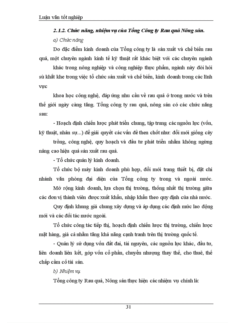 image for page Khảo sát và đánh giá Thực trạng khả năng cạnh tranh mặt hàng rau quả Tổng công ty rau quả, nông sản Việt Nam