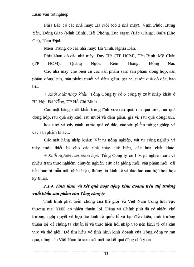 image for page Khảo sát và đánh giá Thực trạng khả năng cạnh tranh mặt hàng rau quả Tổng công ty rau quả, nông sản Việt Nam