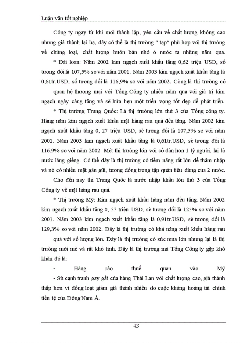 image for page Khảo sát và đánh giá Thực trạng khả năng cạnh tranh mặt hàng rau quả Tổng công ty rau quả, nông sản Việt Nam