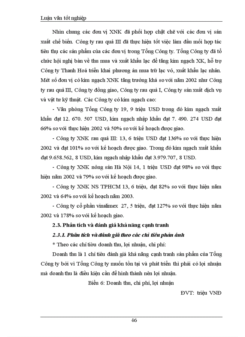 image for page Khảo sát và đánh giá Thực trạng khả năng cạnh tranh mặt hàng rau quả Tổng công ty rau quả, nông sản Việt Nam