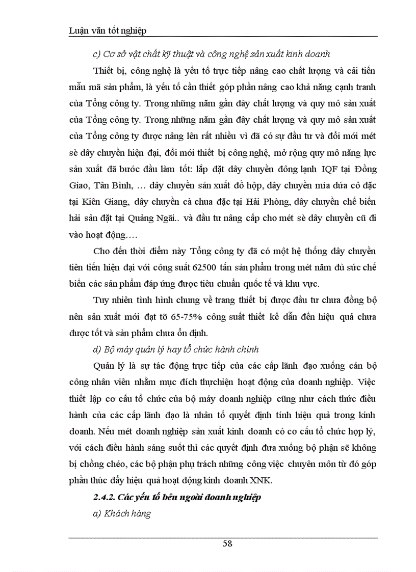 image for page Khảo sát và đánh giá Thực trạng khả năng cạnh tranh mặt hàng rau quả Tổng công ty rau quả, nông sản Việt Nam