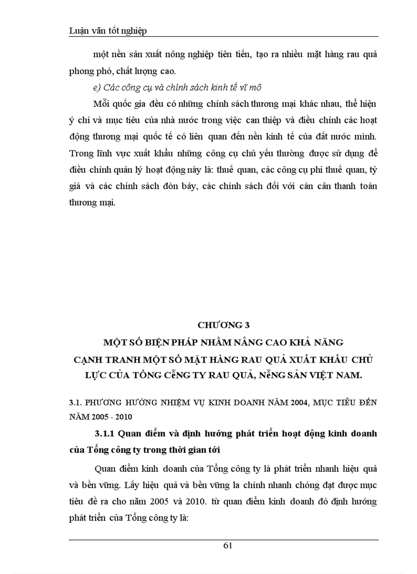 image for page Khảo sát và đánh giá Thực trạng khả năng cạnh tranh mặt hàng rau quả Tổng công ty rau quả, nông sản Việt Nam
