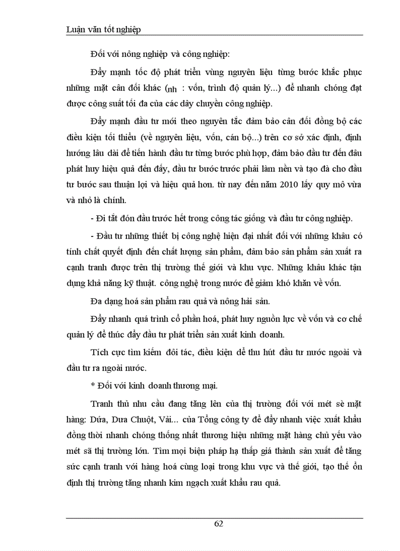 image for page Khảo sát và đánh giá Thực trạng khả năng cạnh tranh mặt hàng rau quả Tổng công ty rau quả, nông sản Việt Nam