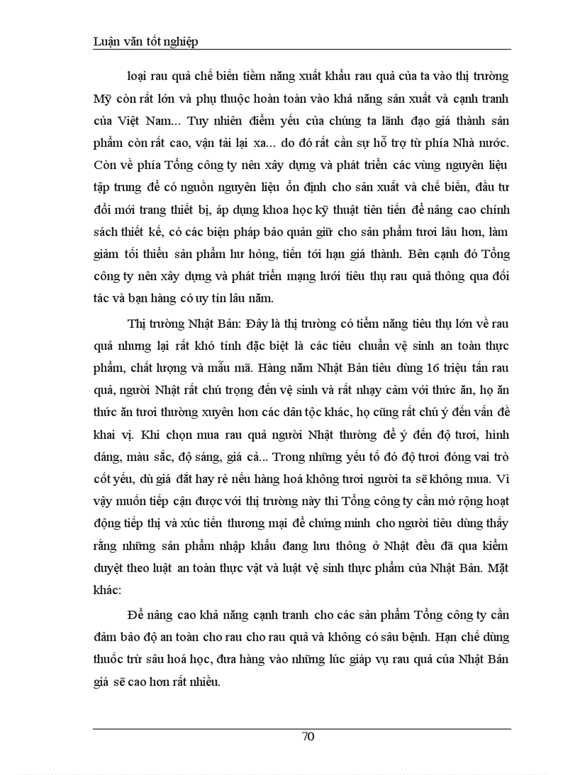 image for page Khảo sát và đánh giá Thực trạng khả năng cạnh tranh mặt hàng rau quả Tổng công ty rau quả, nông sản Việt Nam