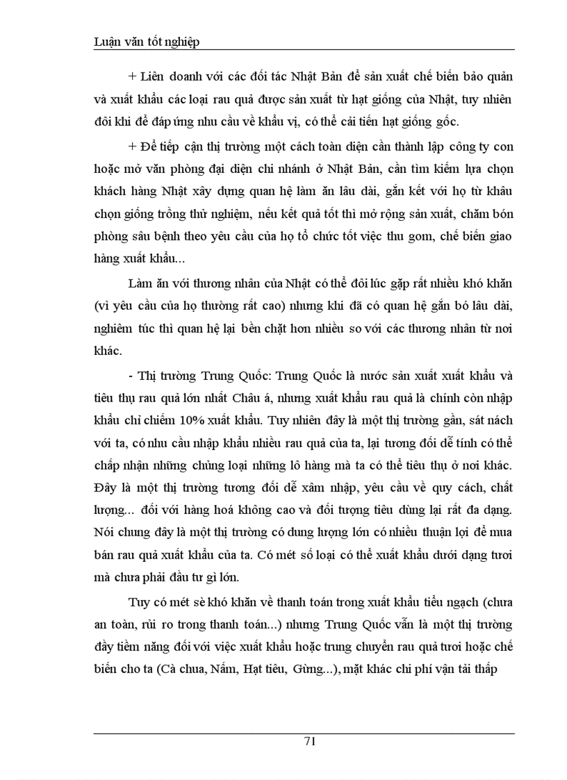 image for page Khảo sát và đánh giá Thực trạng khả năng cạnh tranh mặt hàng rau quả Tổng công ty rau quả, nông sản Việt Nam