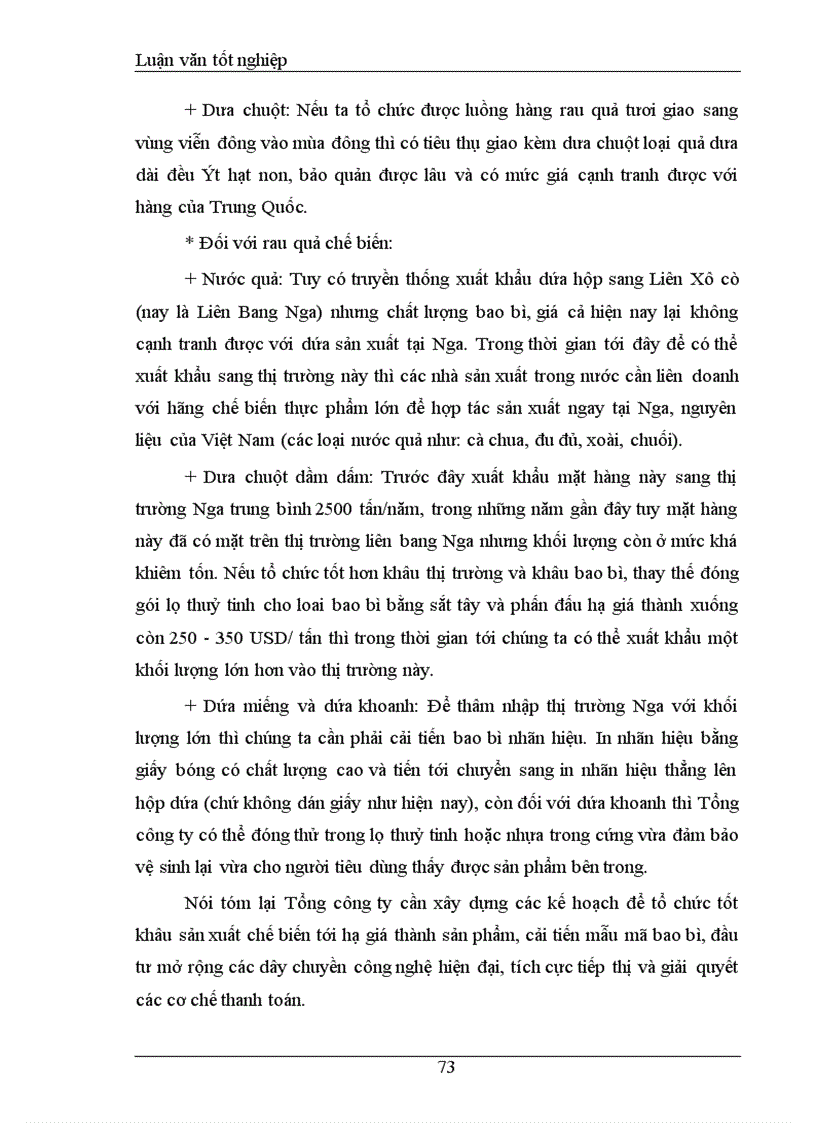 image for page Khảo sát và đánh giá Thực trạng khả năng cạnh tranh mặt hàng rau quả Tổng công ty rau quả, nông sản Việt Nam
