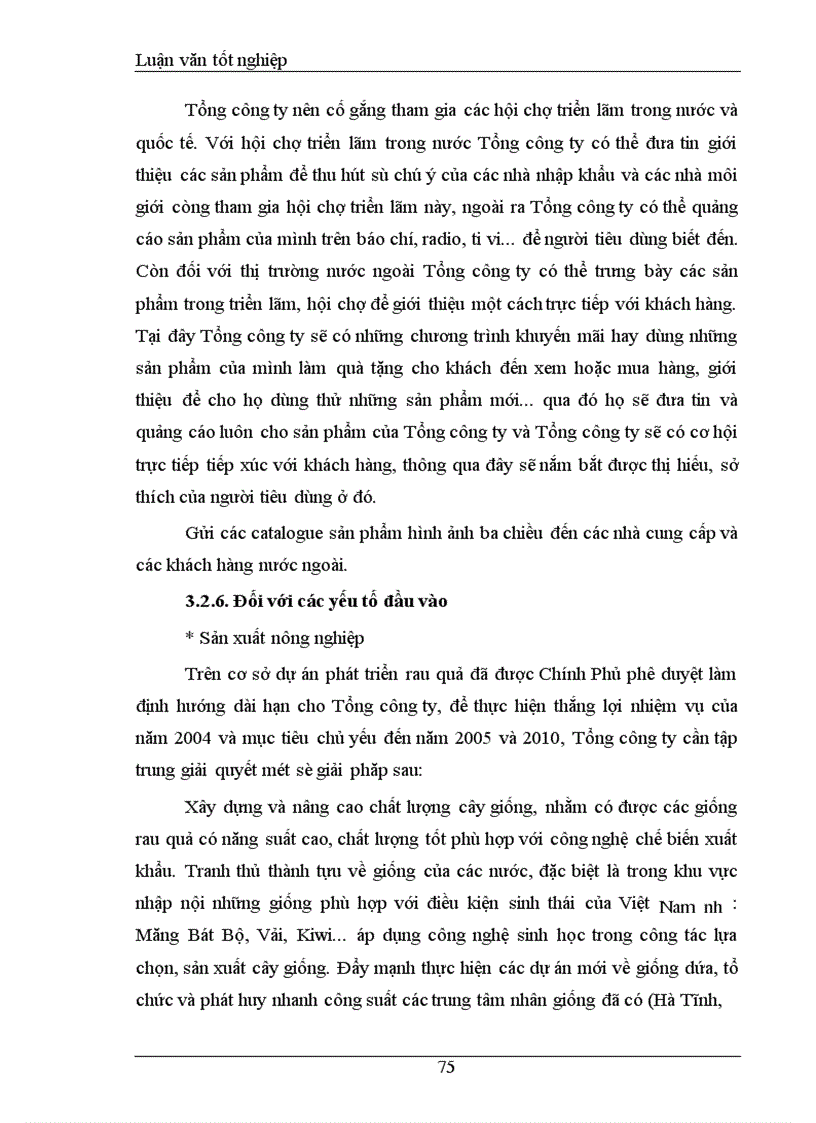 image for page Khảo sát và đánh giá Thực trạng khả năng cạnh tranh mặt hàng rau quả Tổng công ty rau quả, nông sản Việt Nam