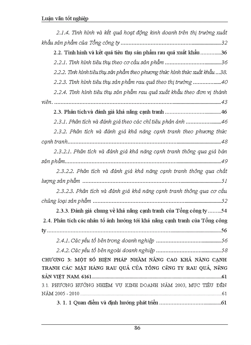 image for page Khảo sát và đánh giá Thực trạng khả năng cạnh tranh mặt hàng rau quả Tổng công ty rau quả, nông sản Việt Nam