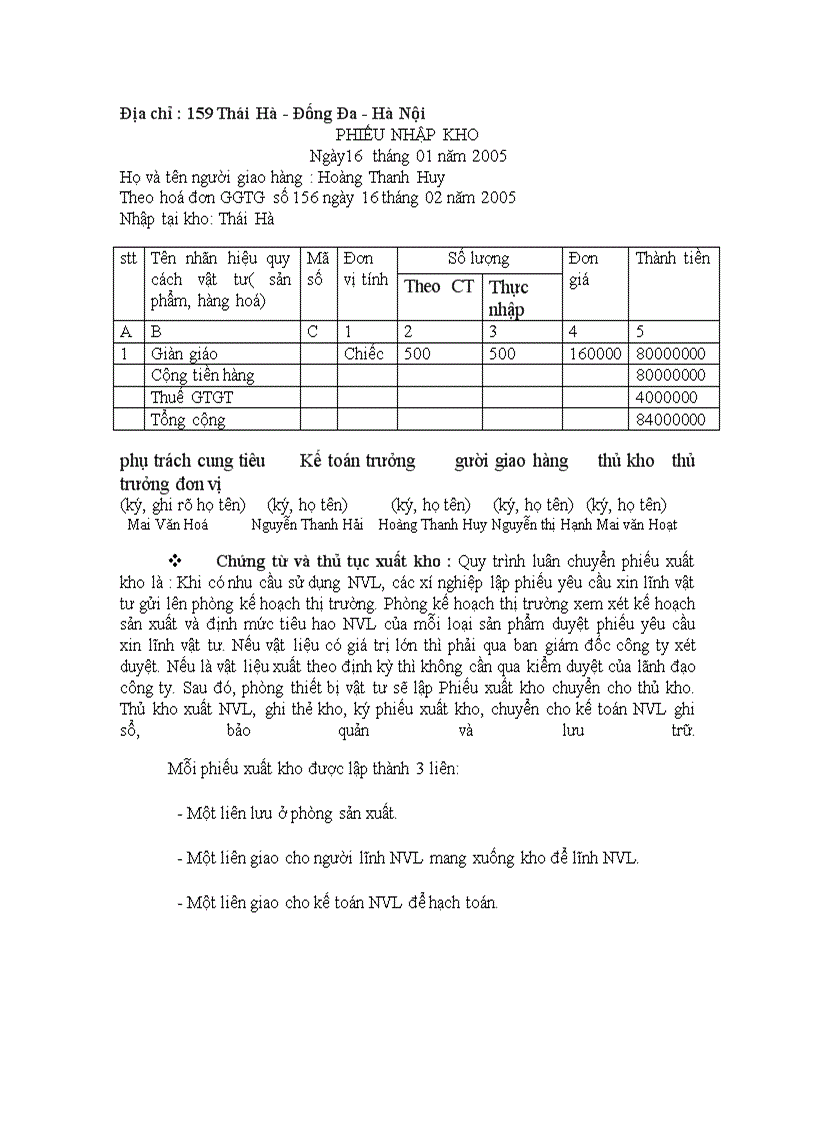 image for page Thực trạng công tác hạch toán nguyên vật liệu và công cụ dụng cụ tại Công ty công trình đường thuỷ