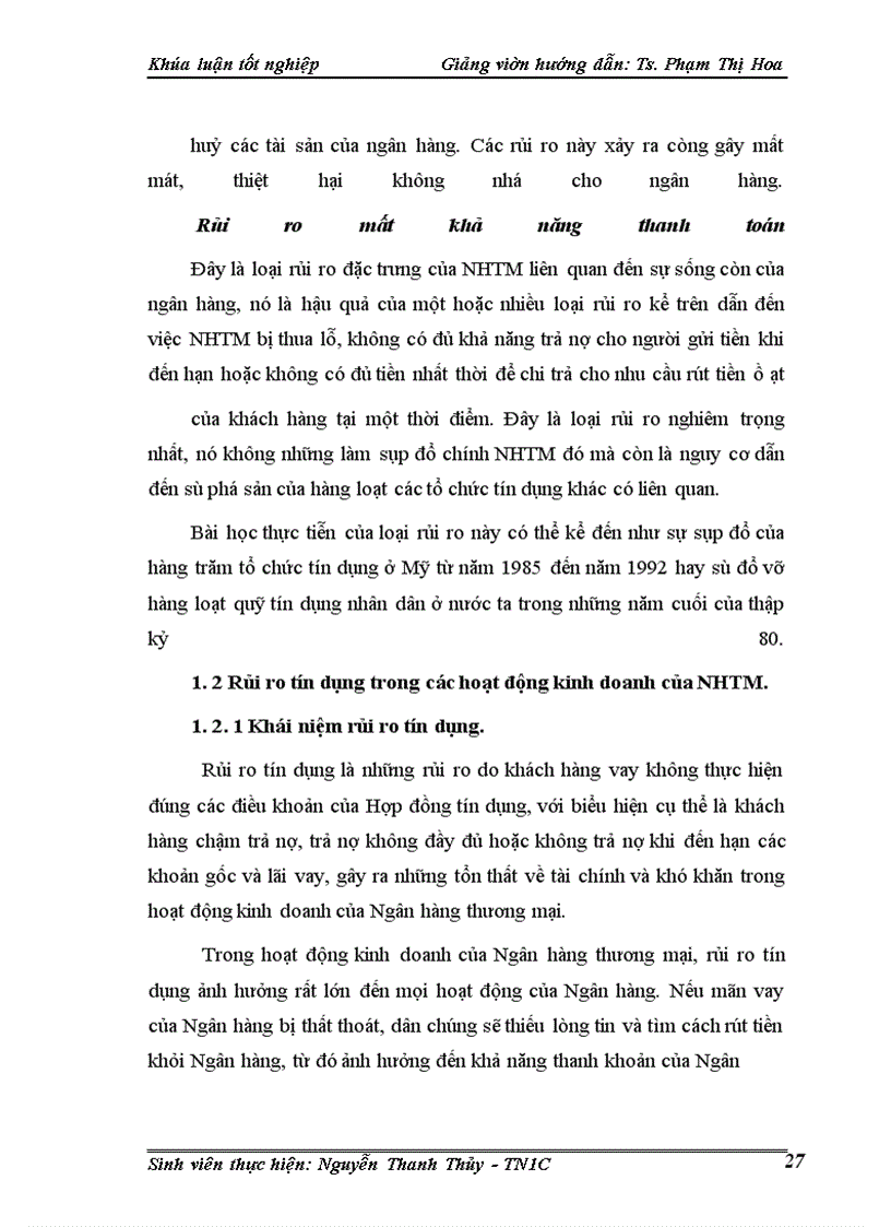 image for page Một số giải pháp phòng ngừa và hạn chế rủi ro tín dụng tại Chi nhánh Ngân hàng nông nghiệp và phát triển nông thôn Láng Hạ.