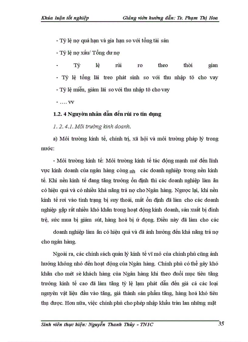 image for page Một số giải pháp phòng ngừa và hạn chế rủi ro tín dụng tại Chi nhánh Ngân hàng nông nghiệp và phát triển nông thôn Láng Hạ.