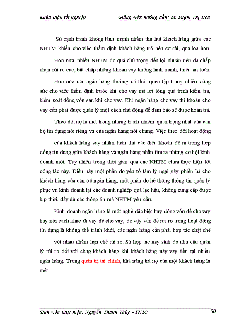 image for page Một số giải pháp phòng ngừa và hạn chế rủi ro tín dụng tại Chi nhánh Ngân hàng nông nghiệp và phát triển nông thôn Láng Hạ.