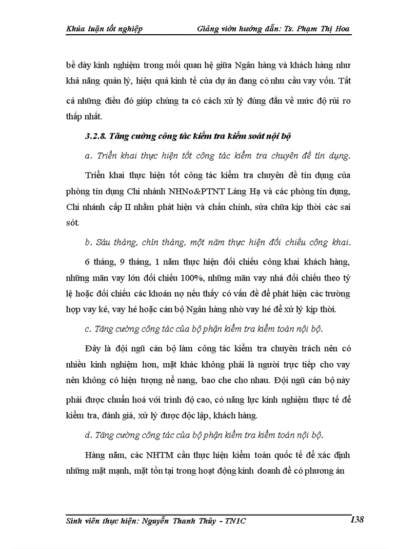 image for page Một số giải pháp phòng ngừa và hạn chế rủi ro tín dụng tại Chi nhánh Ngân hàng nông nghiệp và phát triển nông thôn Láng Hạ.
