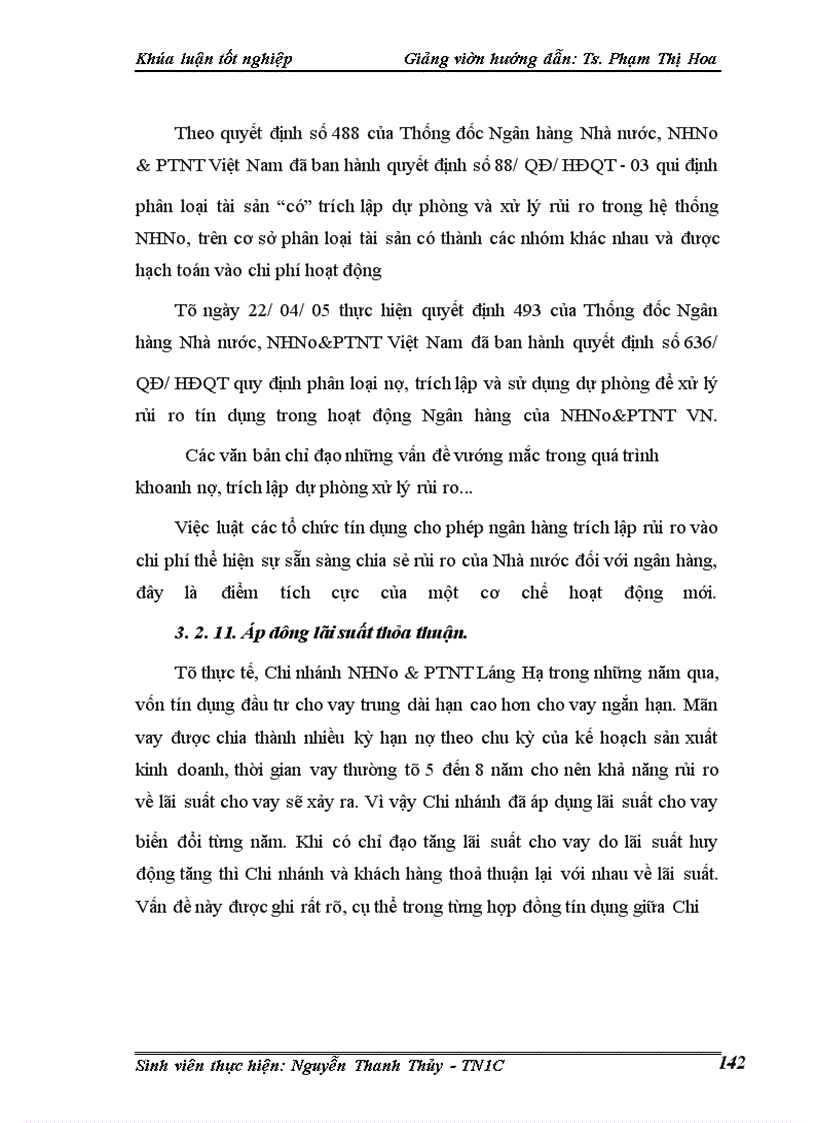 image for page Một số giải pháp phòng ngừa và hạn chế rủi ro tín dụng tại Chi nhánh Ngân hàng nông nghiệp và phát triển nông thôn Láng Hạ.